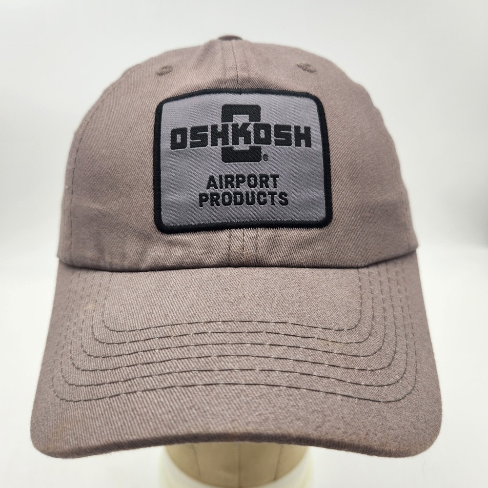 Oshkosh Airport Product Cap America Brown Cotton Dad Hat Follow No One Strapback